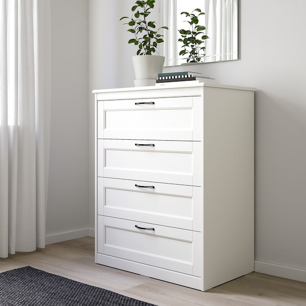 IKEA SONGESAND 4-drawer chest White, Ikea Ireland | 2768QVRFX
