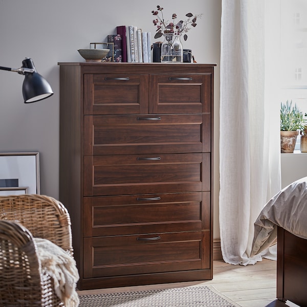 IKEA SONGESAND 6-drawer chest Dark Brown, Ikea Ireland | 6483WSZTV