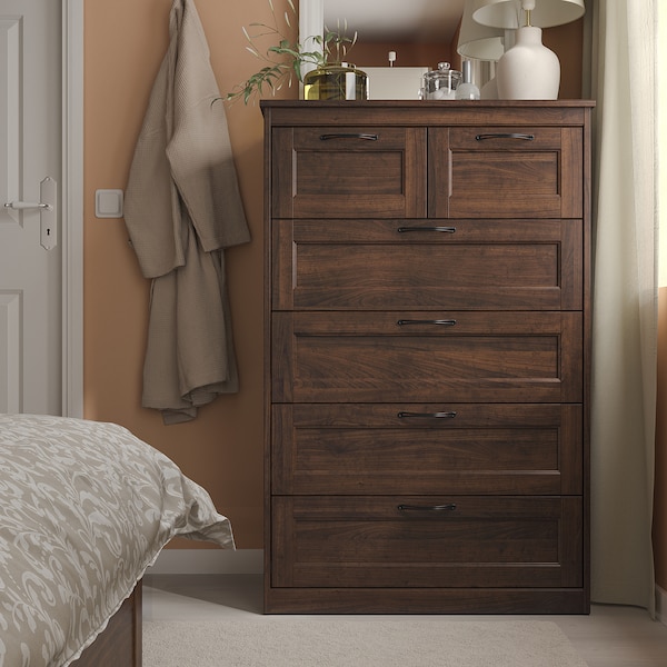 IKEA SONGESAND 6-drawer chest Dark Brown, Ikea Ireland | 6483WSZTV