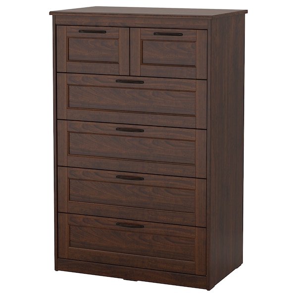 IKEA SONGESAND 6-drawer chest Dark Brown, Ikea Ireland | 6483WSZTV