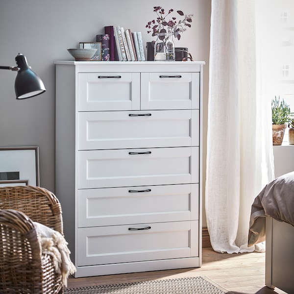 IKEA SONGESAND 6-drawer chest White, Ikea Ireland | 5617XAQCK
