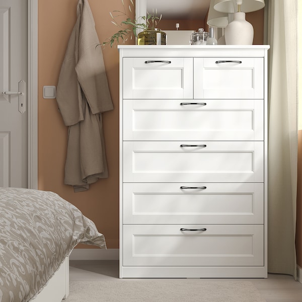 IKEA SONGESAND 6-drawer chest White, Ikea Ireland | 5617XAQCK