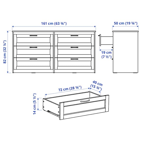 IKEA SONGESAND 6-drawer dresser Dark Brown, Ikea Ireland | 8024AGOSJ