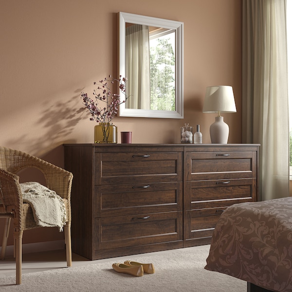 IKEA SONGESAND 6-drawer dresser Dark Brown, Ikea Ireland | 8024AGOSJ