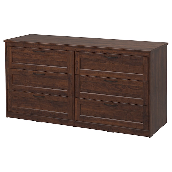 IKEA SONGESAND 6-drawer dresser Dark Brown, Ikea Ireland | 8024AGOSJ