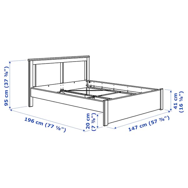 IKEA SONGESAND bed frame, Full/Double White / Luröy, Ikea Ireland | 6498WAGVZ