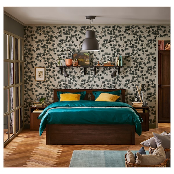 IKEA SONGESAND bed frame, Queen Brown / Luröy, Ikea Ireland | 5807WUTXK