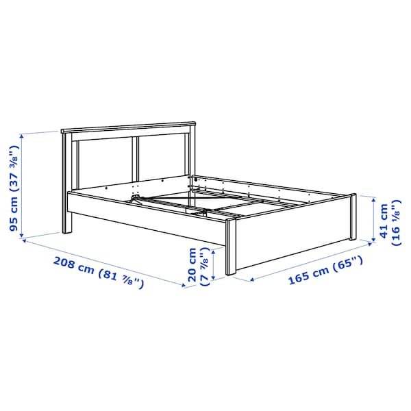 IKEA SONGESAND bed frame, Queen Brown / Luröy, Ikea Ireland | 5807WUTXK