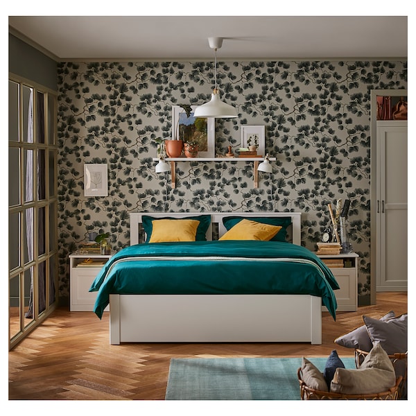 IKEA SONGESAND bed frame, Queen White, Ikea Ireland | 6089ULBPV