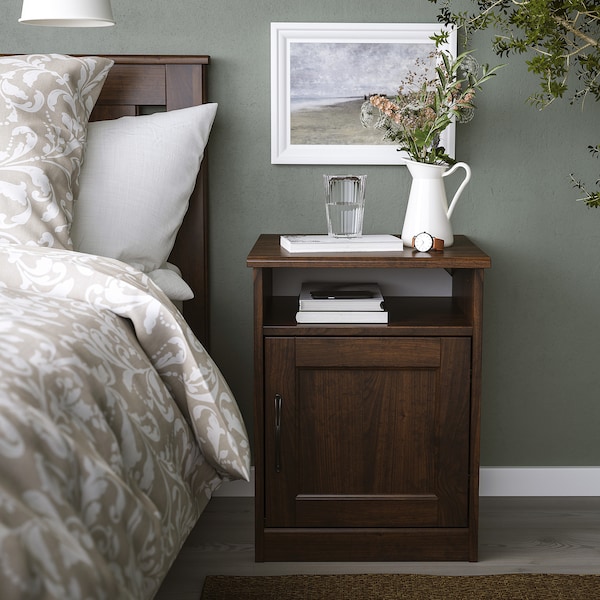 IKEA SONGESAND nightstand, 16 1/2x15 3/4 in Brown, Ikea Ireland | 6408AFJKI