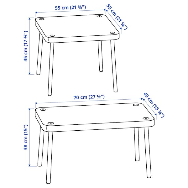 IKEA SONHULT nesting tables Yellow / Birch Effect, Ikea Ireland | 4309XKVHI