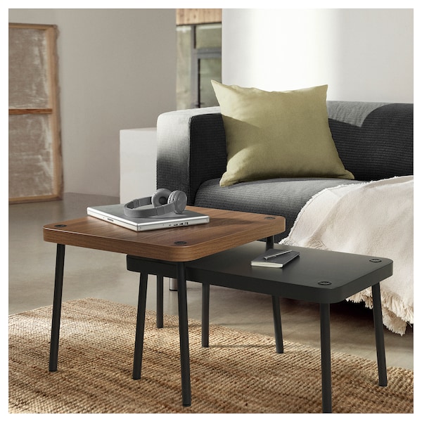 IKEA SONHULT nesting tables, set of 2 Gray / Walnut Effect, Ikea Ireland | 6094FDHSP
