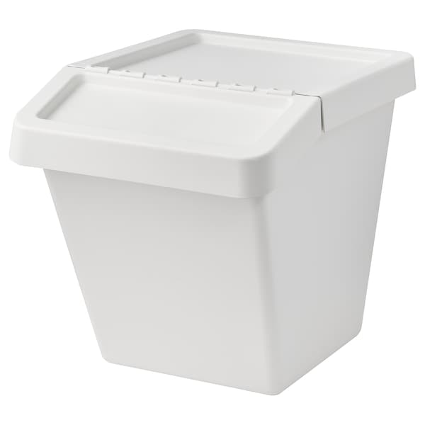 IKEA SORTERA recycling bin with lid, 16 gallon White, Ikea Ireland | 7548BLFGP