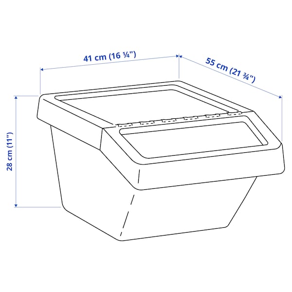 IKEA SORTERA recycling bin with lid, white, 10 gallon, Ikea Ireland | 2608UWFEP