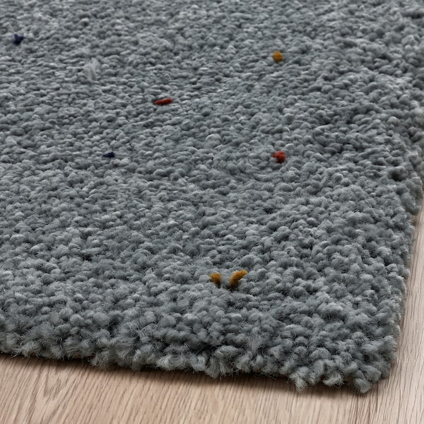 IKEA SPENTRUP rug, high pile, light gray-turquoise/dotted, 5'3 inx7'7 in, Ikea Ireland | 0124HBCOP