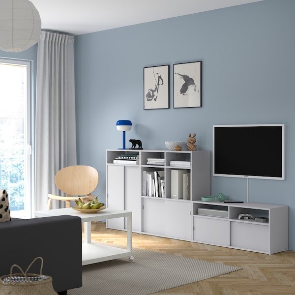 IKEA SPIKSMED TV storage combination, light gray, 92x12 5/8x38 in, Ikea Ireland | 3706WPLHR