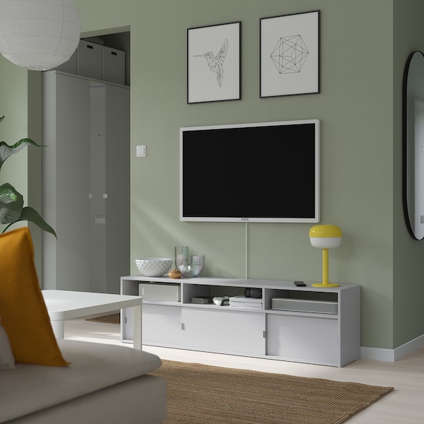 IKEA SPIKSMED TV unit, light gray, 61 1/8x12 5/8x17 1/4 in, Ikea Ireland | 2638ZRGVB