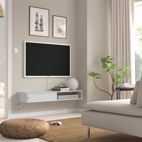 IKEA SPIKSMED media shelf, light gray, 46 1/8x12 5/8 in, Ikea Ireland | 0389SUOWR