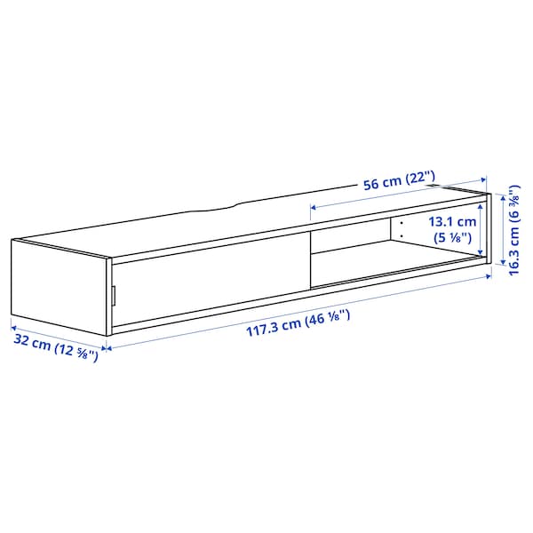 IKEA SPIKSMED media shelf, light gray, 46 1/8x12 5/8 in, Ikea Ireland | 0389SUOWR
