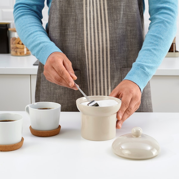 IKEA SPINNARHAJ jar with lid, off-white, 5 in, Ikea Ireland | 5813YQNRD