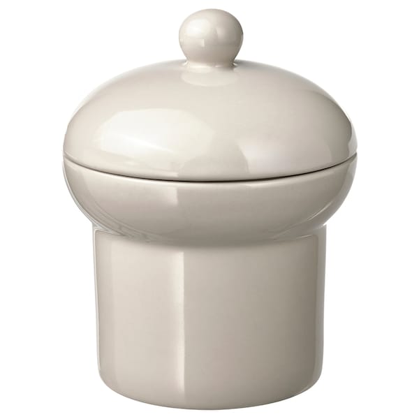 IKEA SPINNARHAJ jar with lid, off-white, 5 in, Ikea Ireland | 5813YQNRD