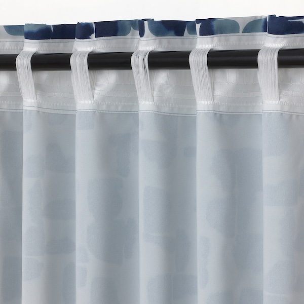 IKEA SPIRSTÅNDS room darkening curtains, 1 pair, blue, 57x98 in, Ikea Ireland | 7392RPYJU