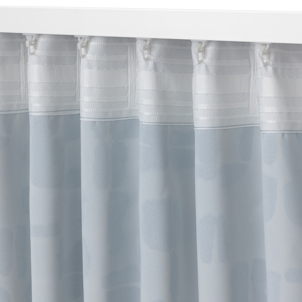 IKEA SPIRSTÅNDS room darkening curtains, 1 pair, blue, 57x98 in, Ikea Ireland | 7392RPYJU