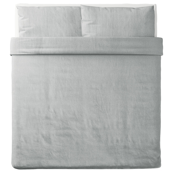 IKEA SPJUTVIAL duvet cover and pillowcase(s), King Light Gray / Mélange, Ikea Ireland | 3782DVUSH