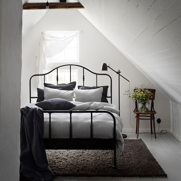 IKEA SPJUTVIAL duvet cover and pillowcase(s), Full/Queen (Double/Queen) Light Gray / Mélange, Ikea Ireland | 1652MFOLI