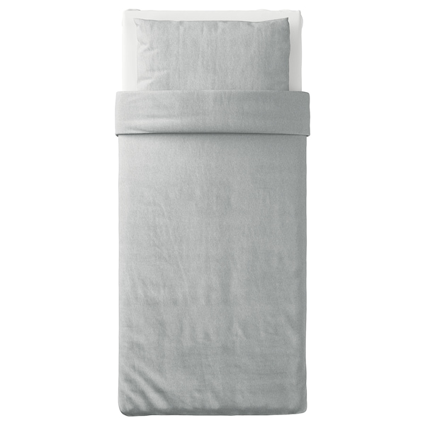 IKEA SPJUTVIAL duvet cover and pillowcase(s), Twin Light Gray / Mélange, Ikea Ireland | 8713ETLBX
