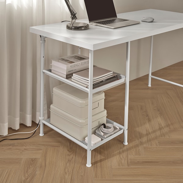 IKEA SPÄND table leg with storage, white, Ikea Ireland | 3704GKETA