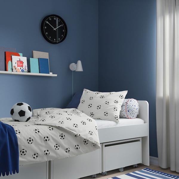 IKEA SPORTSLIG duvet cover and pillowcase(s), football pattern, Twin Football Pattern, Ikea Ireland | 9836DXWOP