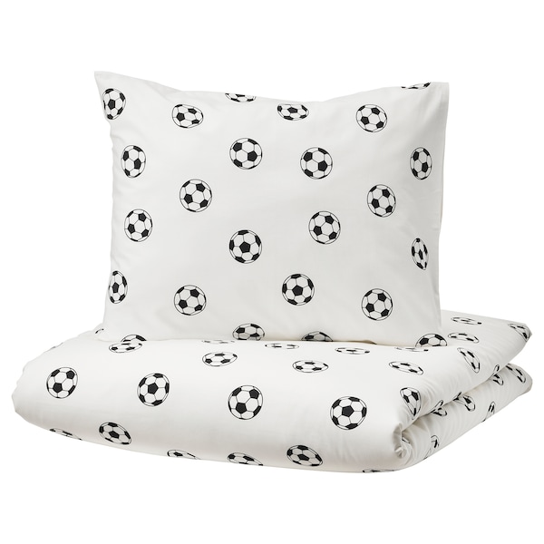 IKEA SPORTSLIG duvet cover and pillowcase(s), football pattern, Twin Football Pattern, Ikea Ireland | 9836DXWOP