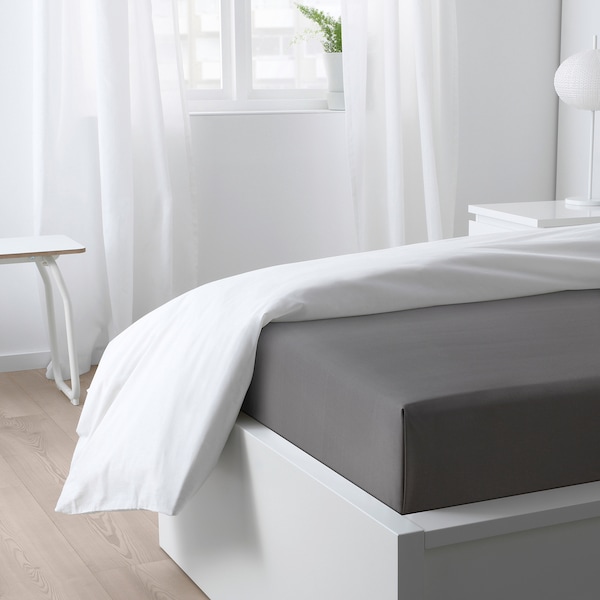 IKEA SPRISTÅNDS flat sheet, King Light Gray, Ikea Ireland | 7194CEYUW