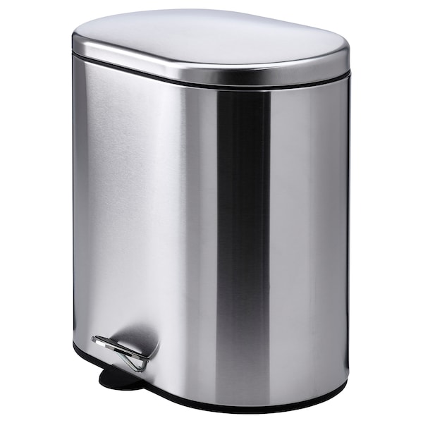 IKEA STABBEN step trash can, stainless steel, 5 gallon, Ikea Ireland | 6403VLMEH
