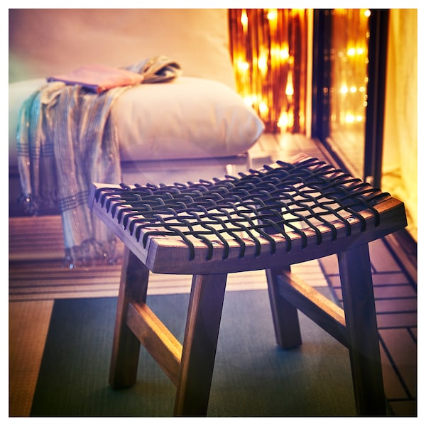 IKEA STACKHOLMEN Stool, outdoor, light brown stained, 18 7/8x13 3/4x16 7/8 in, Ikea Ireland | 1356WKFXC
