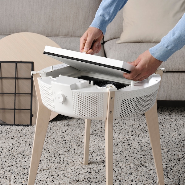 IKEA STARKVIND table with air purifier Additional Gas Filter Stained Oak Veneer / White, Ikea Ireland | 3127FOWLT