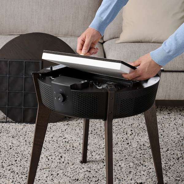 IKEA STARKVIND table with air purifier Additional Gas Filter Stained Oak Veneer / Dark Brown, Ikea Ireland | 5148WABTM