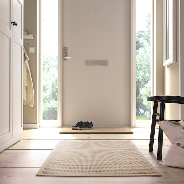 IKEA STARREKLINTE rug, flatwoven, 2'7 inx4'11 in Natural / Black, Ikea Ireland | 5921GYFER