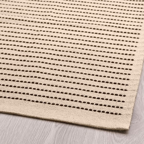IKEA STARREKLINTE rug, flatwoven, 3'11 inx5'11 in Natural / Black, Ikea Ireland | 4617TMYAX