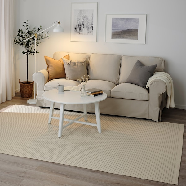 IKEA STARREKLINTE rug, flatwoven, 6'1 inx9'2 in Natural / Light Green, Ikea Ireland | 9543DYWOL