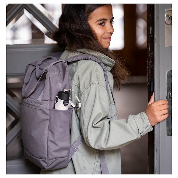IKEA STARTTID backpack, 10 ¾x3 ½x15 in/3 gallon Gray, Ikea Ireland | 0314YBWOU