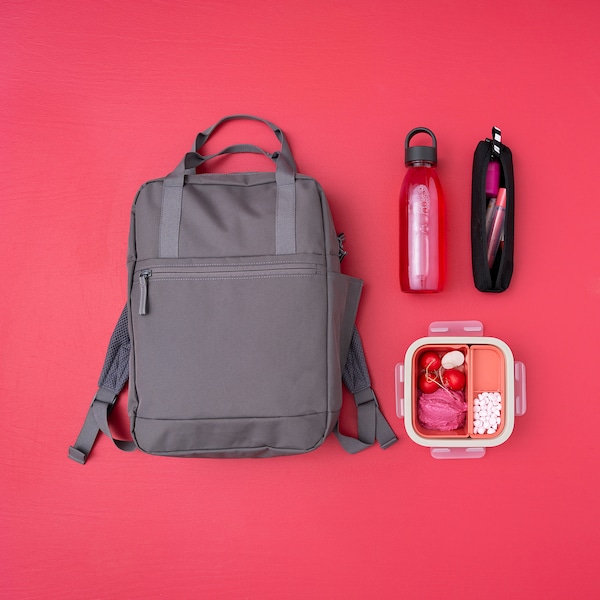 IKEA STARTTID backpack, 10 ¾x3 ½x15 in/3 gallon Gray, Ikea Ireland | 0314YBWOU