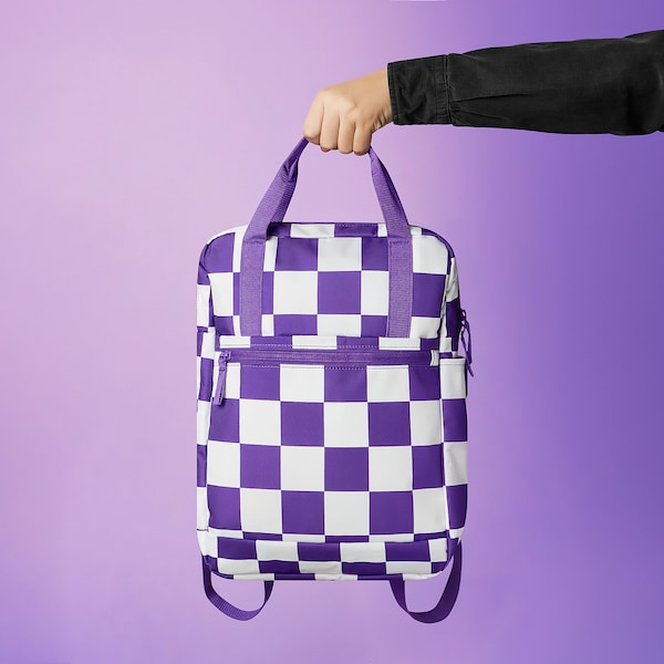 IKEA STARTTID backpack, 10 ¾x3 ½x15 inx3 gallon White / Bright Lilac, Ikea Ireland | 4218BMKZS