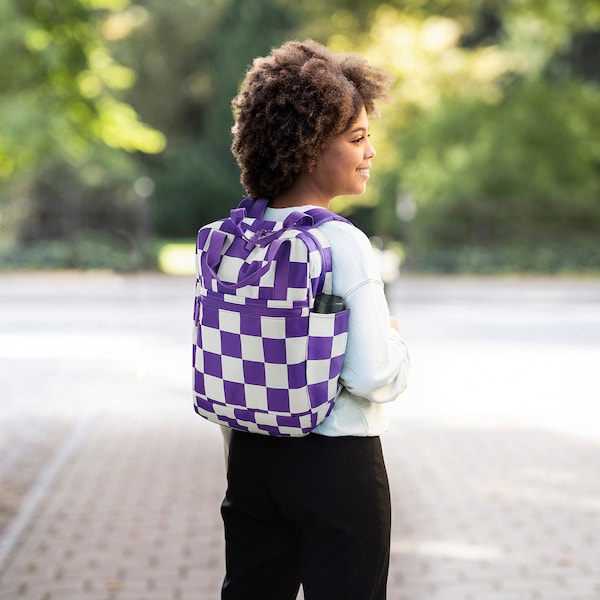 IKEA STARTTID backpack, 10 ¾x3 ½x15 inx3 gallon White / Bright Lilac, Ikea Ireland | 4218BMKZS