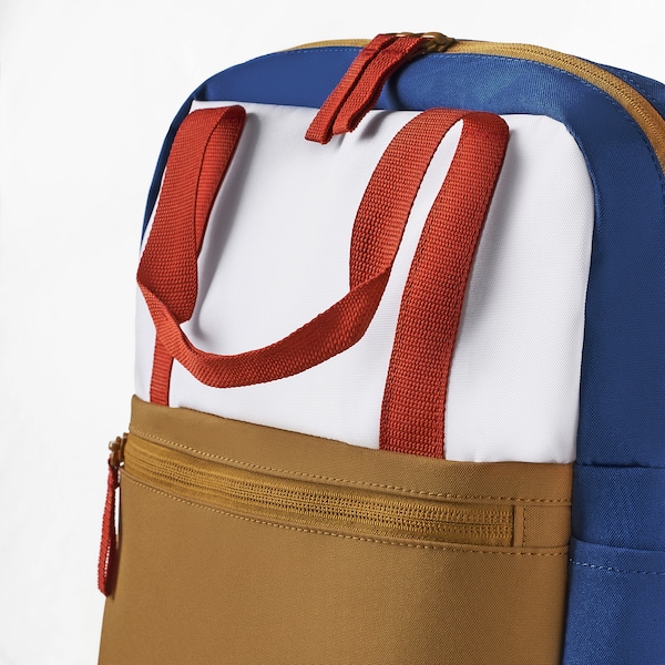 IKEA STARTTID backpack, blue/yellow, 3 gallon, Ikea Ireland | 8627ILNWV