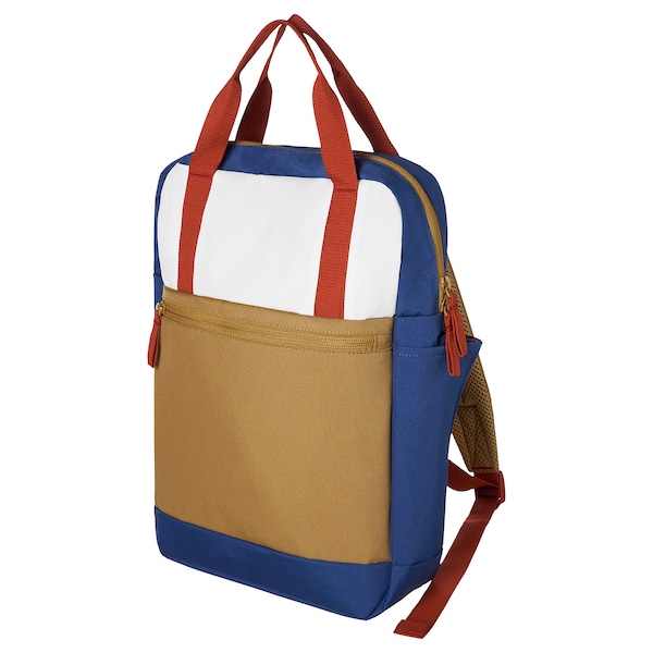 IKEA STARTTID backpack, blue/yellow, 3 gallon, Ikea Ireland | 8627ILNWV