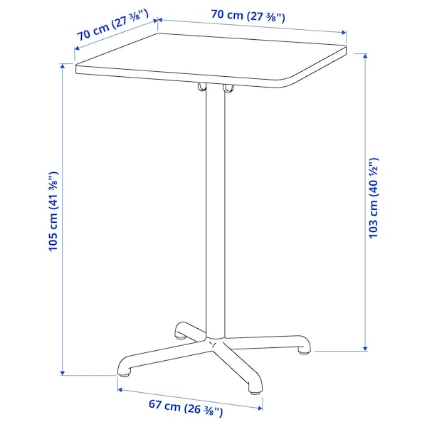 IKEA STENSELE bar table, anthracite/anthracite, 27 1/2x27 1/2 in, Ikea Ireland | 2869EKMDV