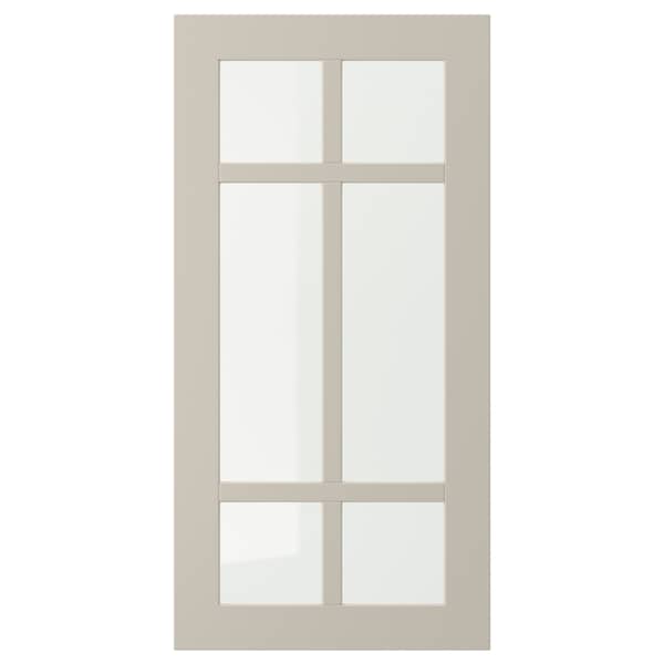 IKEA STENSUND glass door, beige, 15x30 in, Ikea Ireland | 8574IRZYV