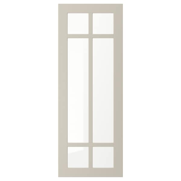 IKEA STENSUND glass door, beige, 15x40 in, Ikea Ireland | 5170HUJXL